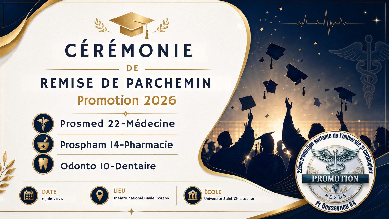 CÉRÉMONIE DE REMISE DE PARCHEMINS — PROMOTION NEXUS 2026